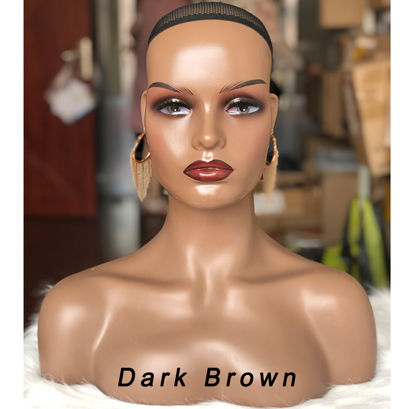 Beige Female Mannequin Head for Wig Display and Styling