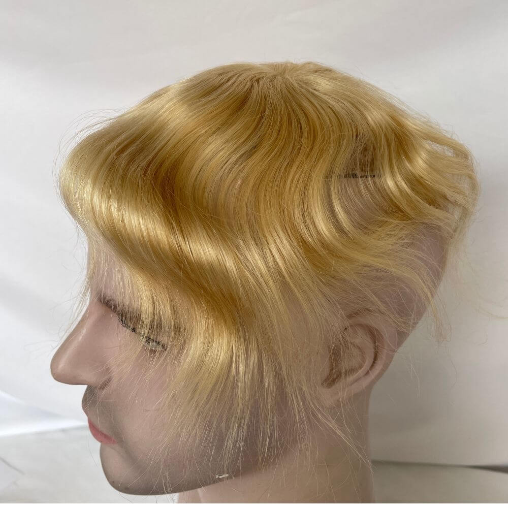Side or Back Hair Patches Hairpiece Toupee For Men Full PU Thin Skin Base Real Human Hair for Man Covering Bald Spots On Head Sides Or Back