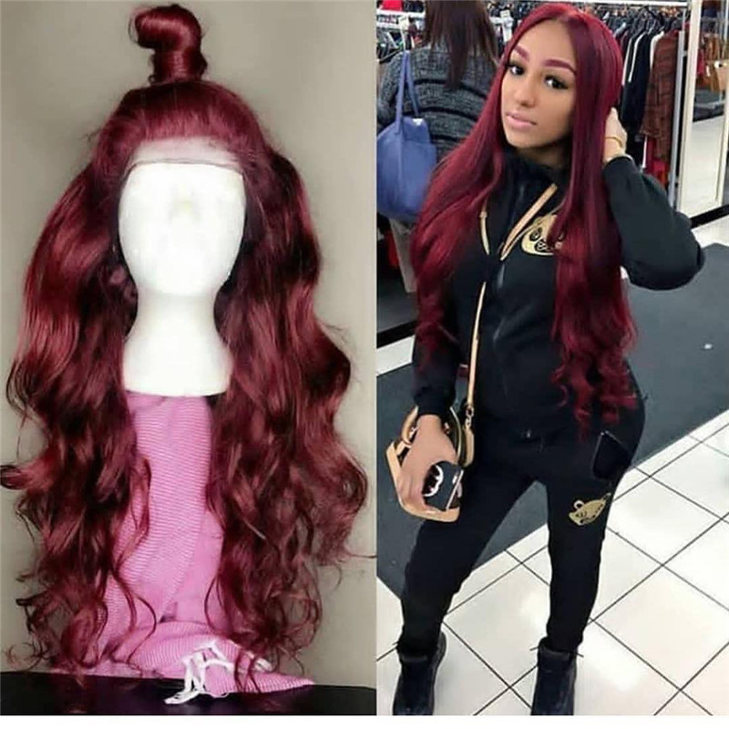 Human Virgin Hair Wave Pre Plucked Lace Front Wig And 13x4x1 T Part Lace Wig For Black Woman-ce3b06