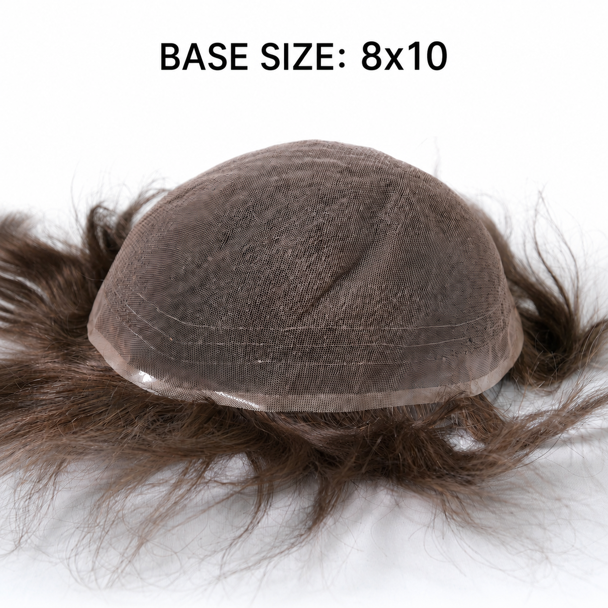 Full  French LaceToupee for Men Hair Replacement System Real European Human Hair 130% Density 10x8‘’