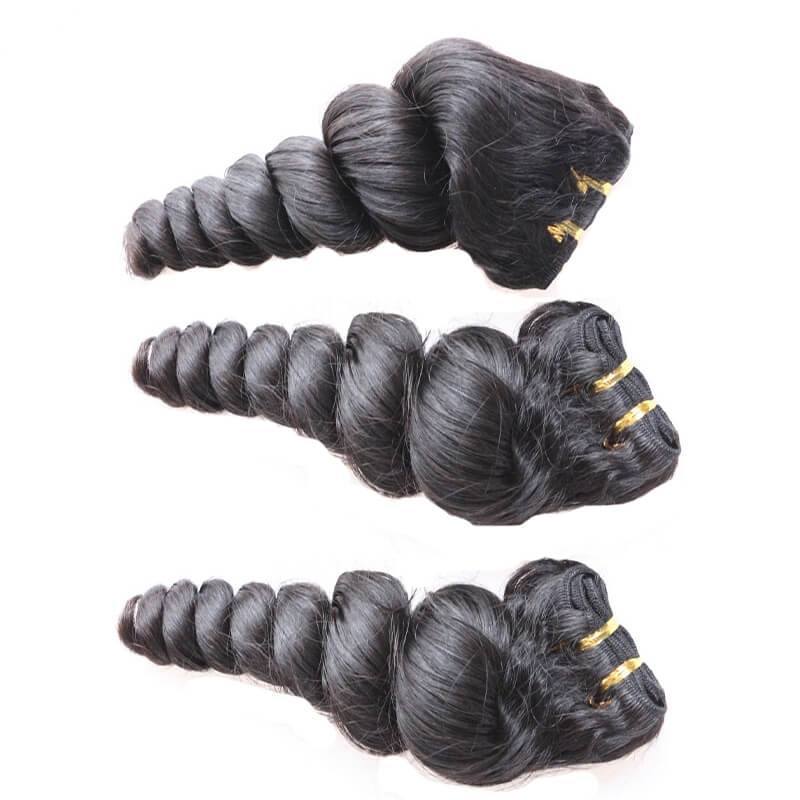 Loose Wave Bundles with 13x4 Lace Frontal, 3 Bundles