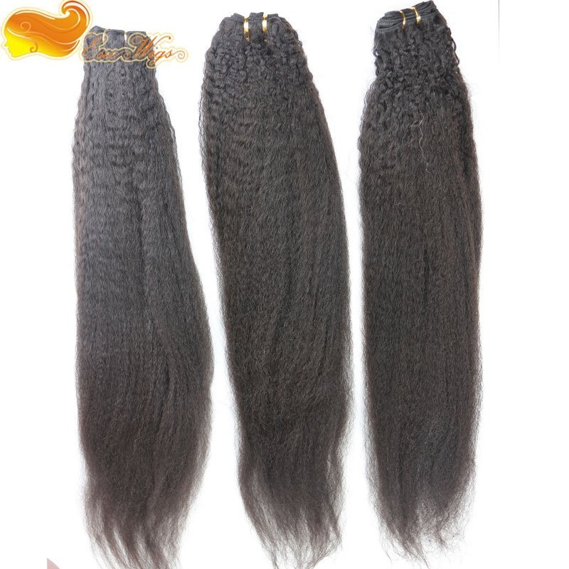 Human Hair Extensions Brazilian Hair Bundles Kinky Straight 100g/pc Brazilian Hair 3 Bundles