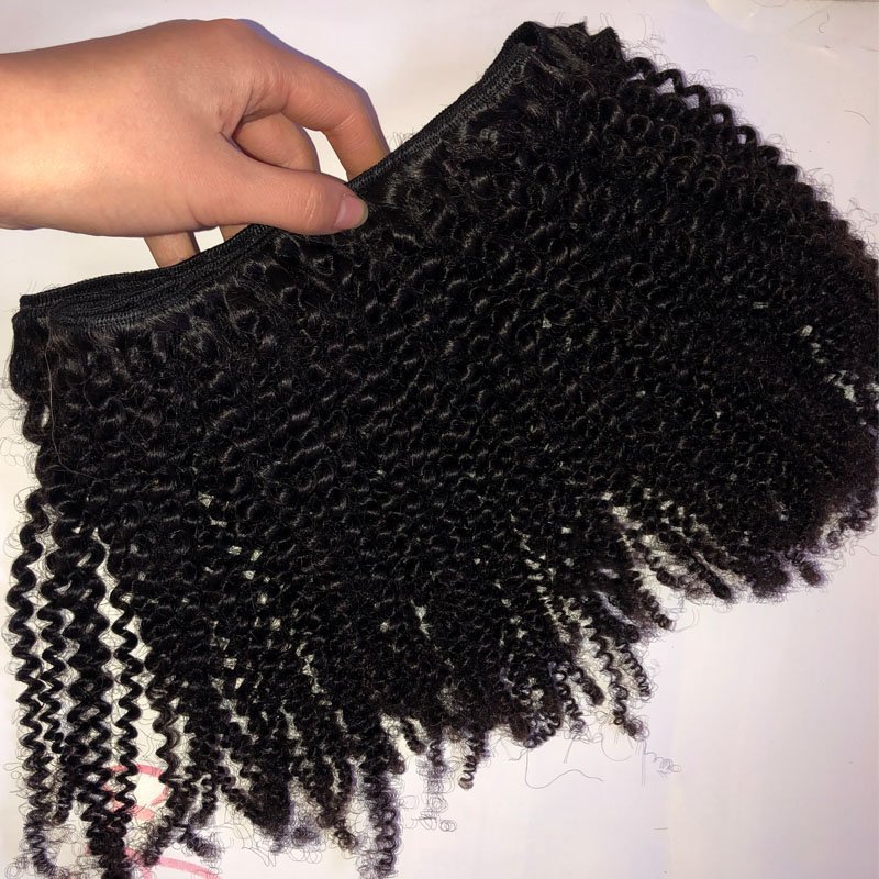 Natural Color Afro Kinky Curly Human Hair Extensions