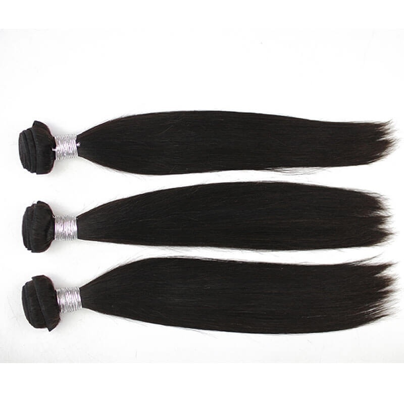 Malaysia Human Hair Extensions Straight Human Hair Weft 3 Bundles 100g