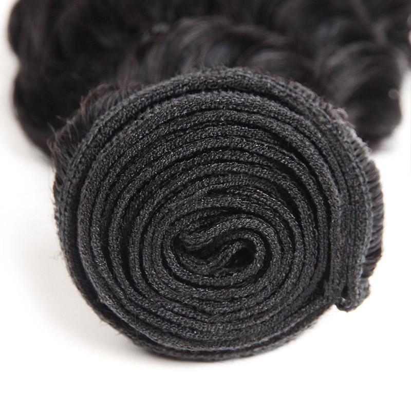 Peruvian Deep Wave Human Hair Bundles, 4 Bundles