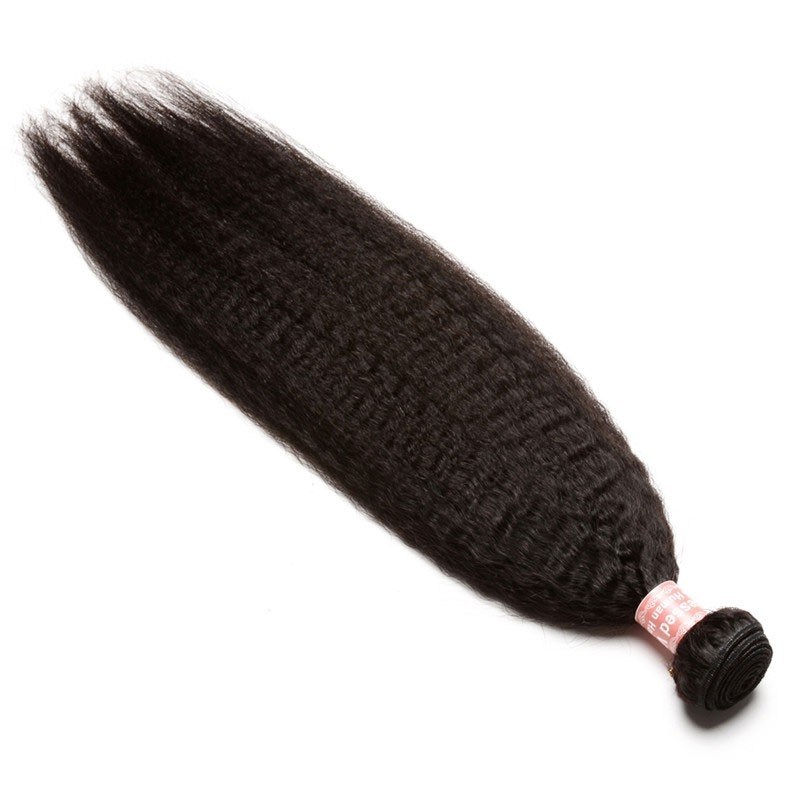 Natural Color Kinky Straight Human Hair Bundles, 3 Bundles