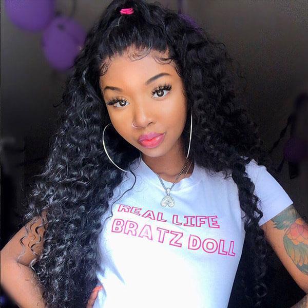 Brazilian Deep Wave Human Hair Bundles, 3 Bundles