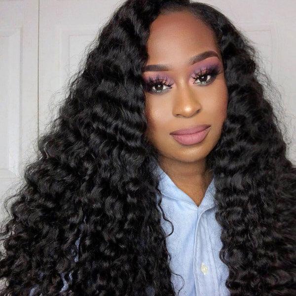 Eseewigs Brazilian Deep Wave 4 Bundles Virgin Human Hair