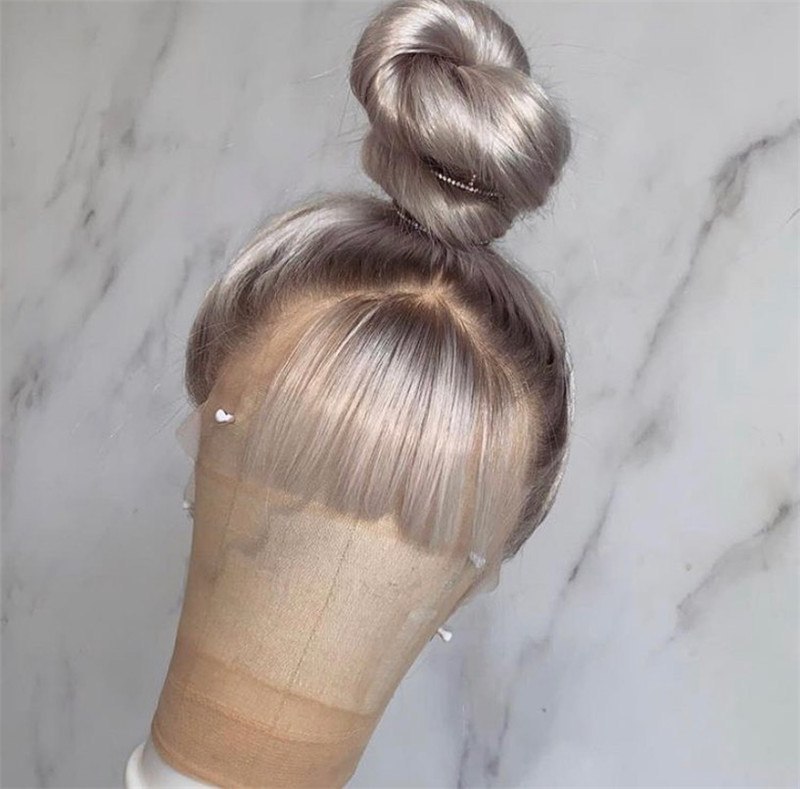 Human Virgin Hair Pre Plucked Lace Front Wig For Black Woman