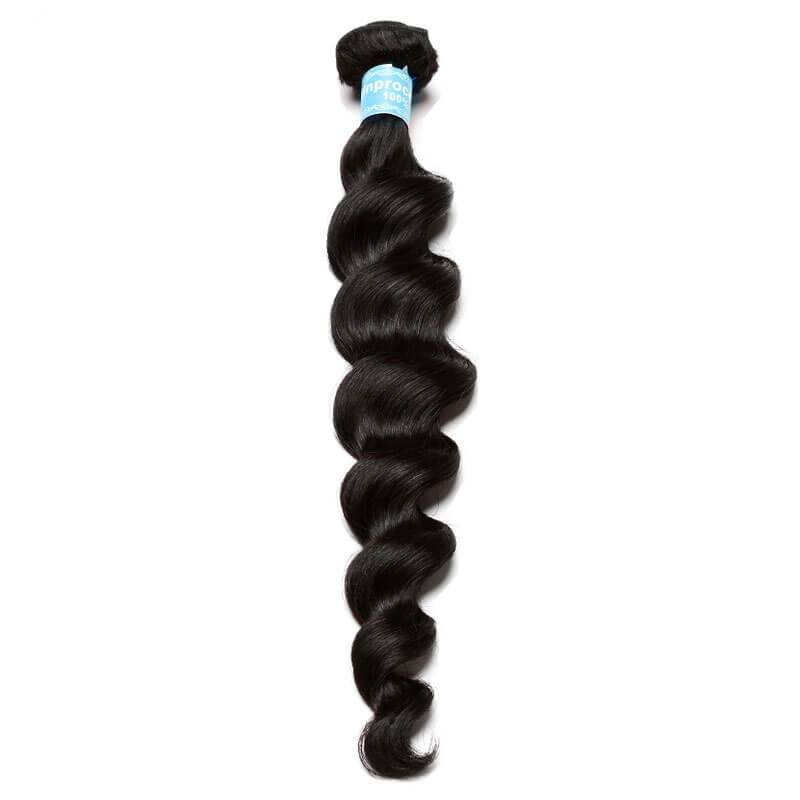 Natural Color Human Hair Loose Wave Hair Weave 3 Bundles