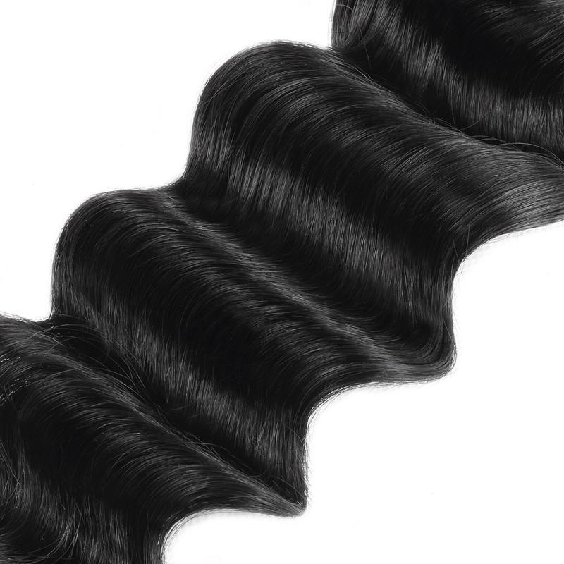 Peruvian Loose Deep Wave Human Hair Bundles, 3 Bundles