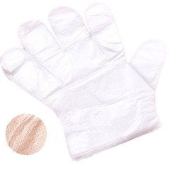 Transparent Disposable Gloves, 100 Pcs, Hairdressing and Food Handling