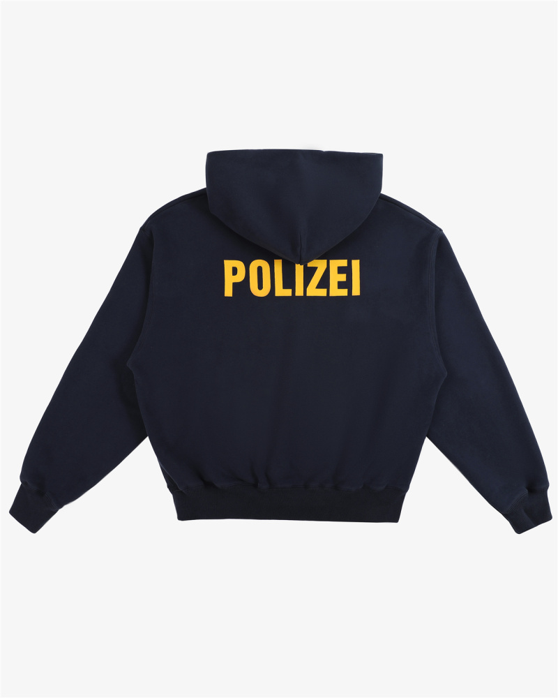 POLIZEI cropped fleece hoodie