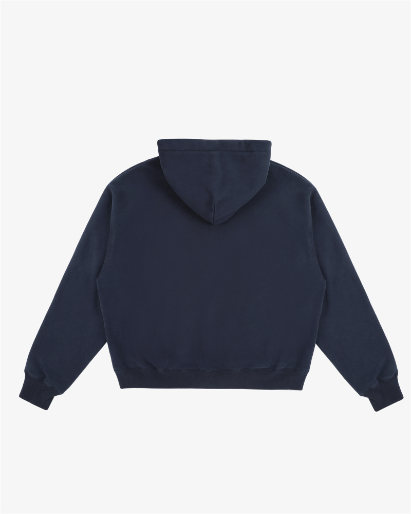 550gsm cropped blank zip up hoodie
