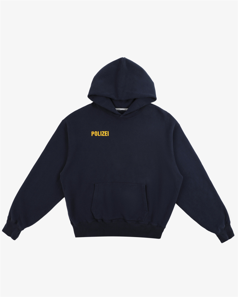 POLIZEI cropped fleece hoodie