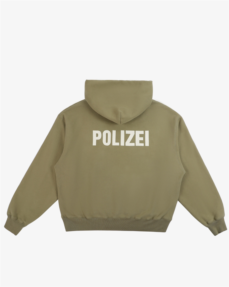 POLIZEI cropped fleece hoodie