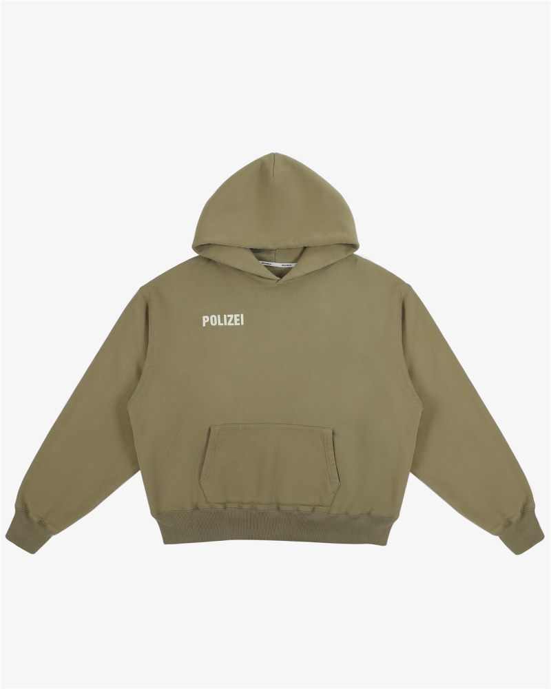 POLIZEI cropped fleece hoodie