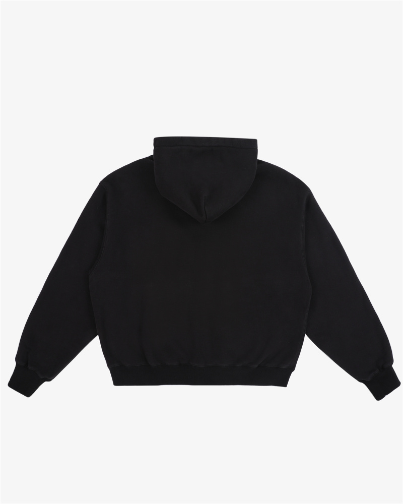 550gsm cropped blank zip up hoodie