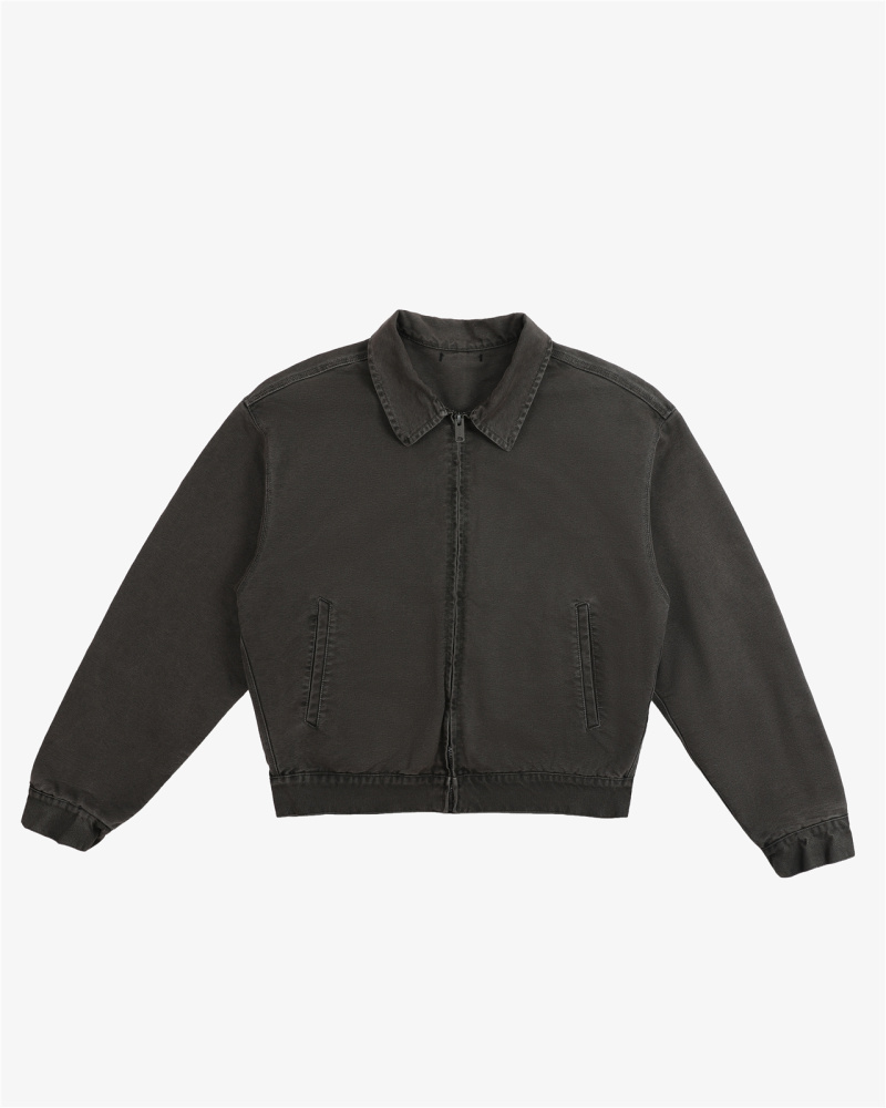 cropped double layered cvanas jacket