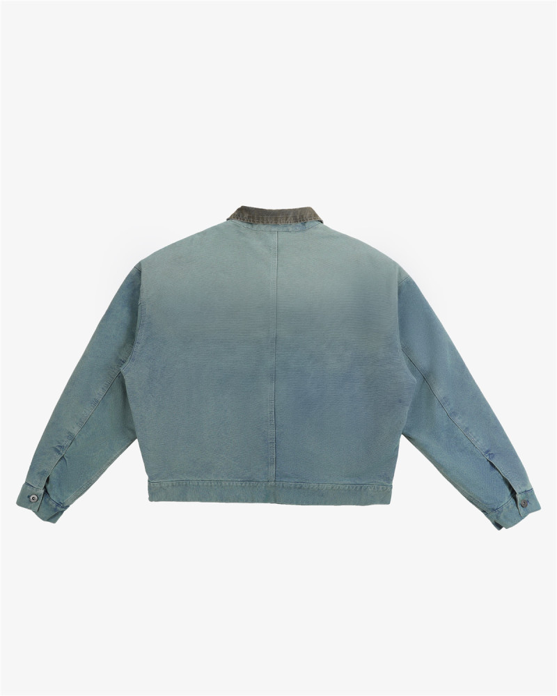 cropped double layered cvanas jacket