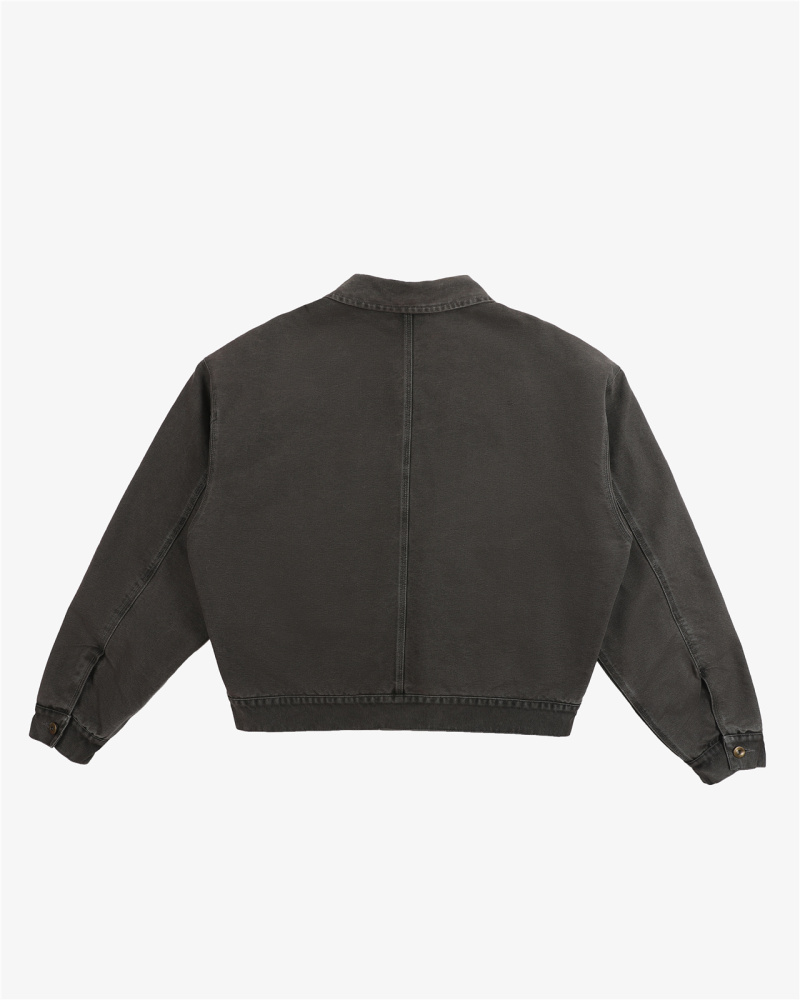 cropped double layered cvanas jacket