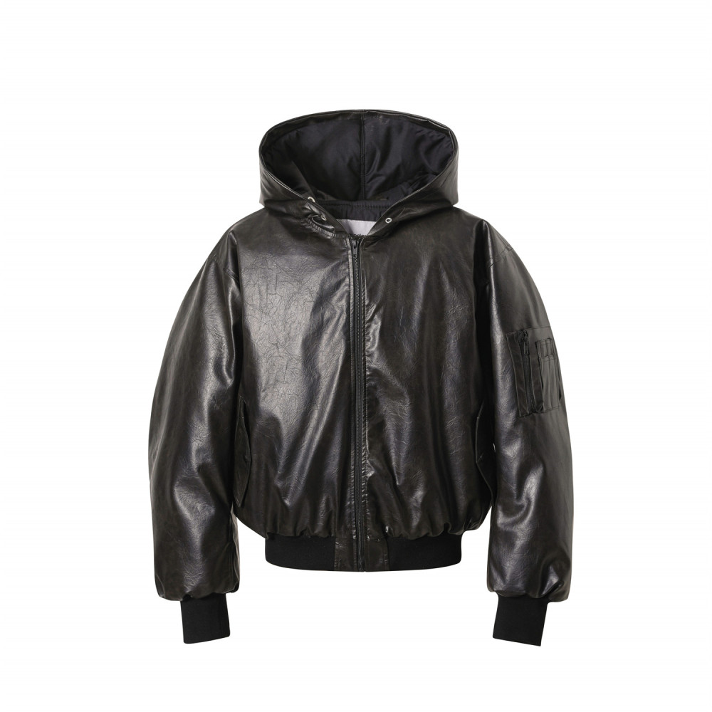 Leather Bomber Jacket