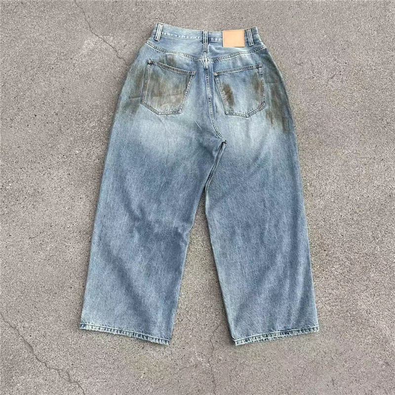 MUD EFFECT BAGGY JEANS