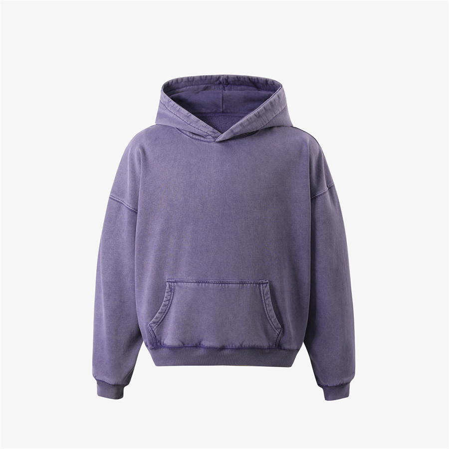 WASHED SINGLE LAYERED HOODIE