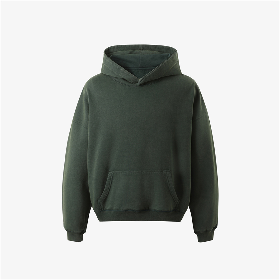 WASHED SINGLE LAYERED HOODIE