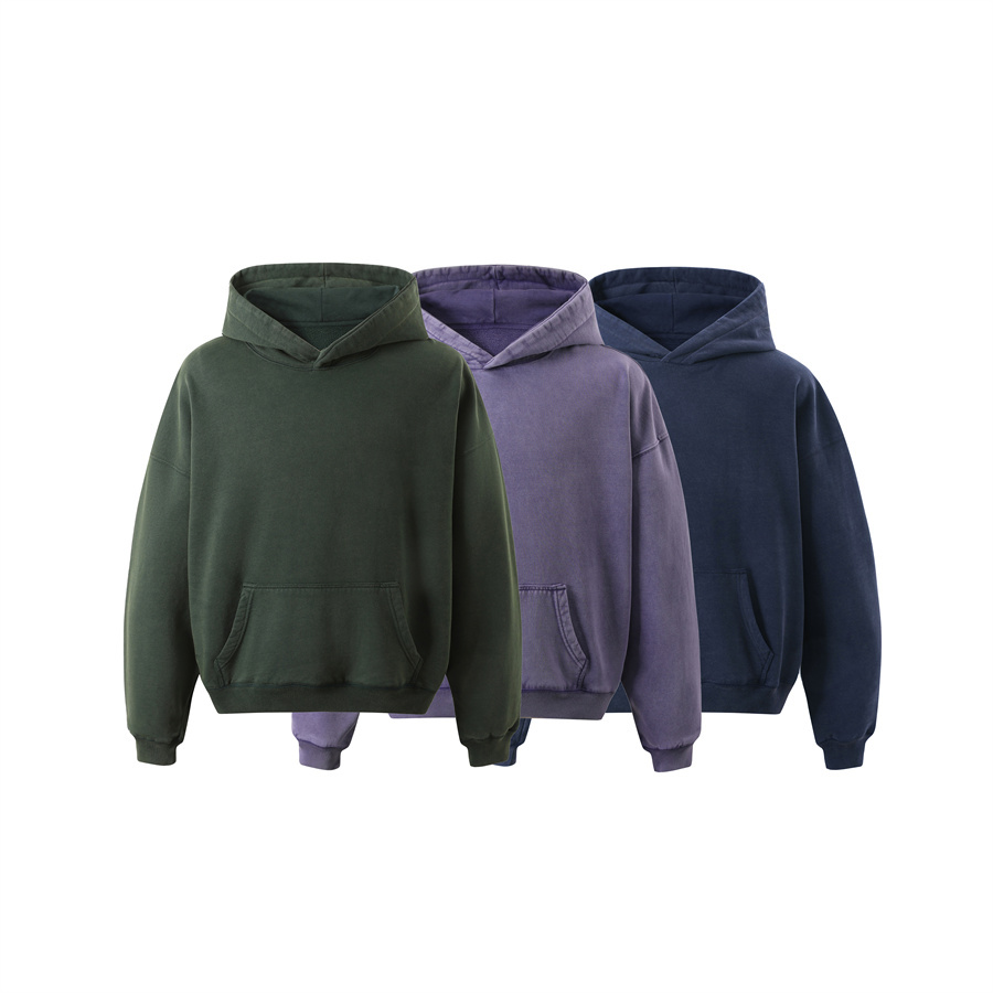 WASHED SINGLE LAYERED HOODIE