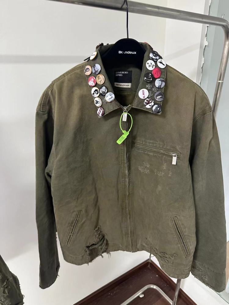 ACID WASH BADGE JACKET