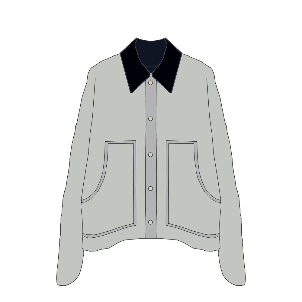 White wool collar padded jacket
