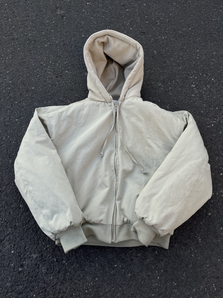 Padded shoulder hooded army cotton jacket