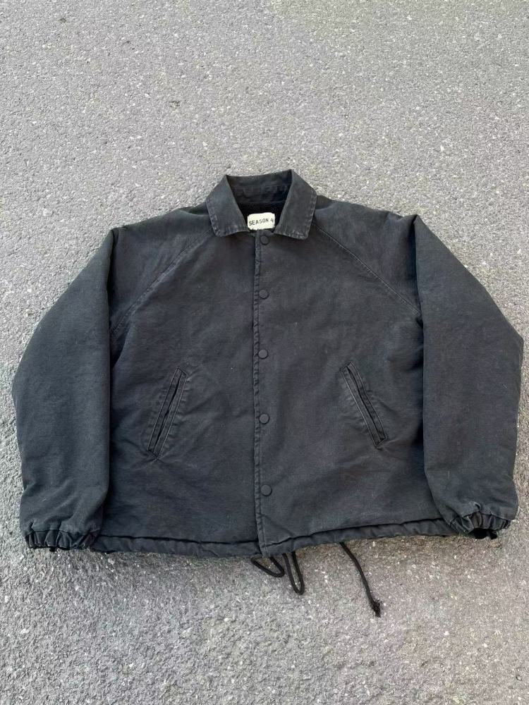 Washed lamb fleece jacket