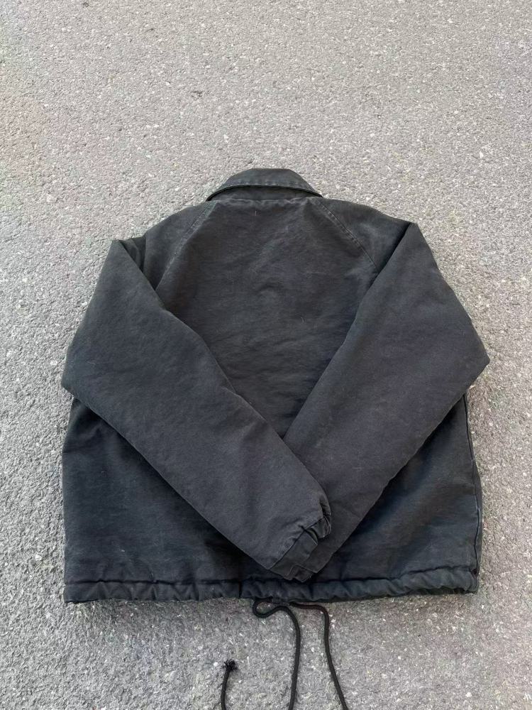 Washed lamb fleece jacket