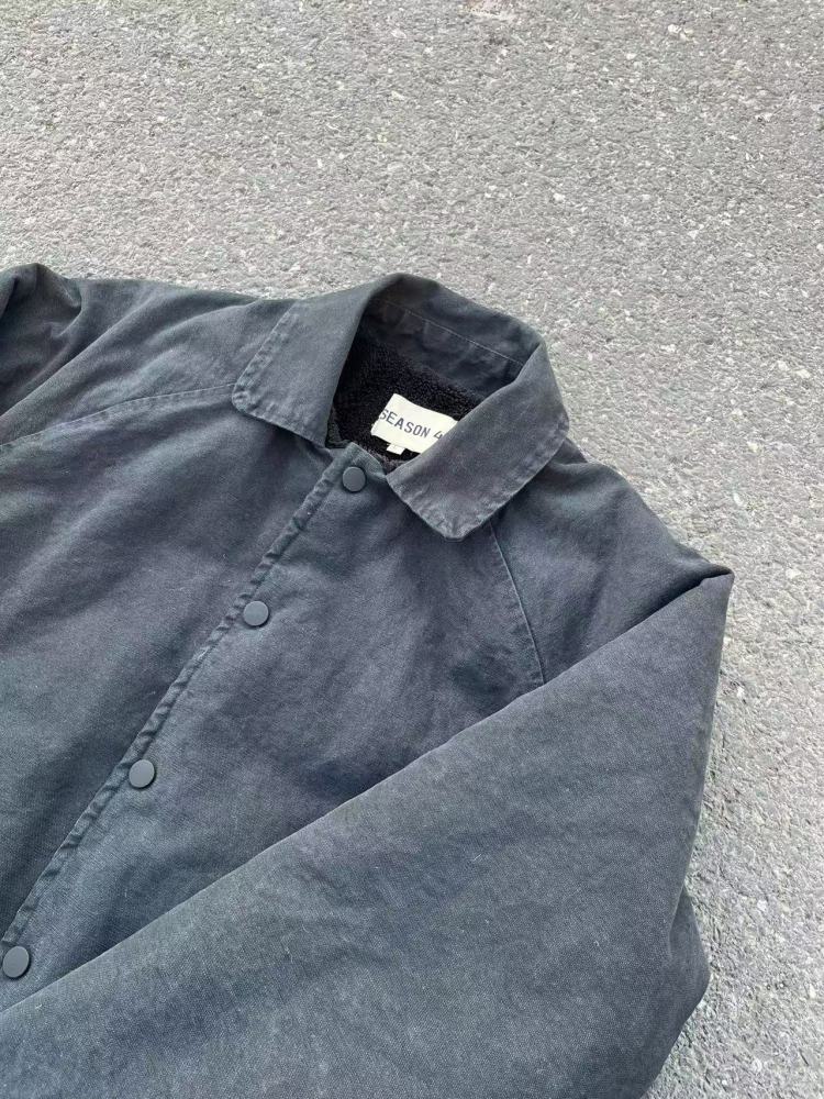 Washed lamb fleece jacket