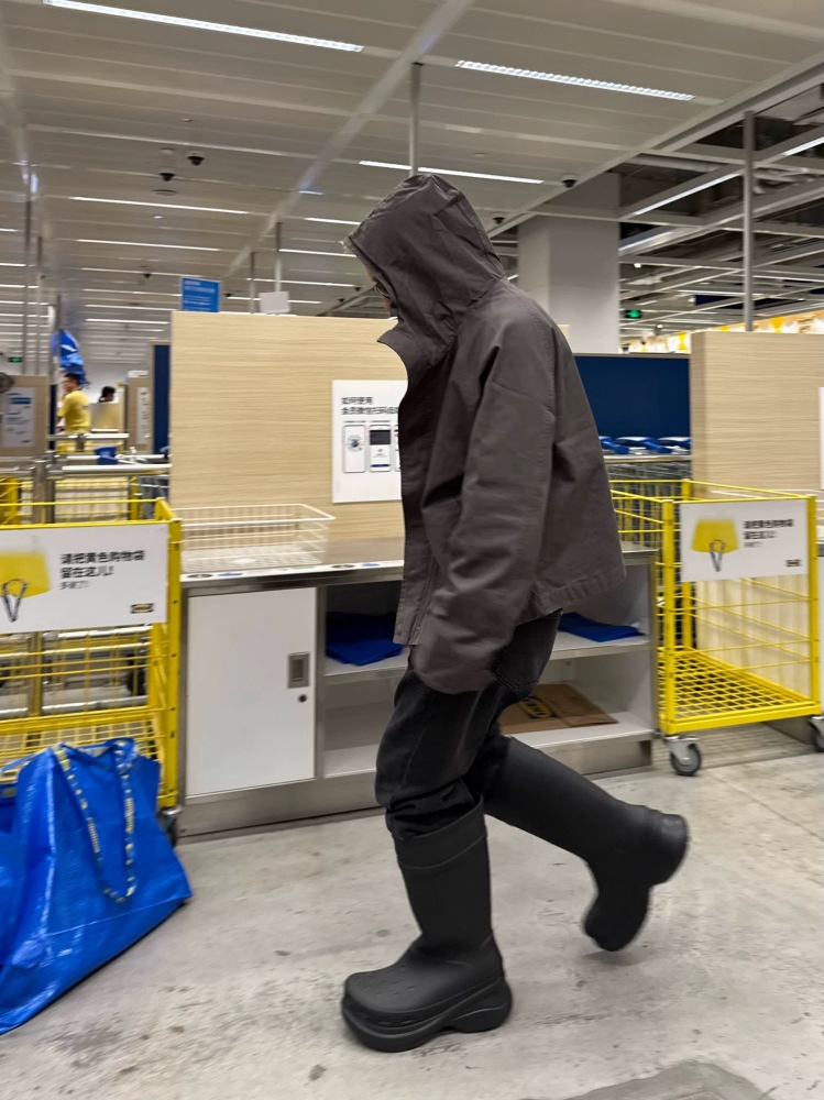 Washed canvas parka jacket