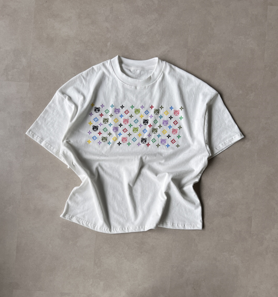 Hip-hop Bear Short Sleeve Shirt