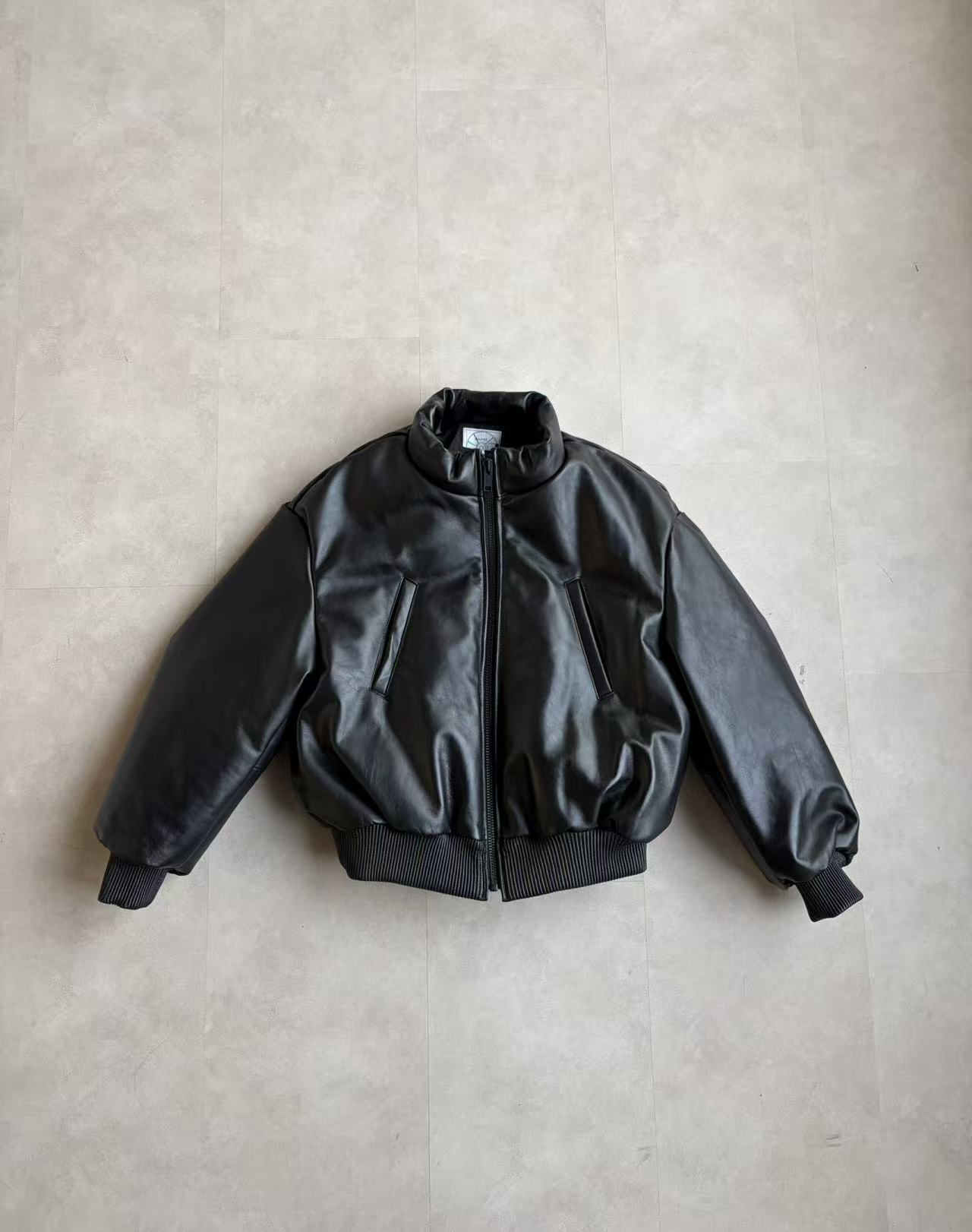 LEATHER JACKET WITH GOOSE DOWN