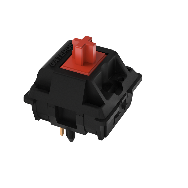 Gateron Silent Switch Black Red Clear 5Pin Transparent Top Keyswitch for DIY Customization RGB Mechanical Gaming Keyboard Compatible with MX Switch (Axis Body : 10 pcs, Color : Silent black
