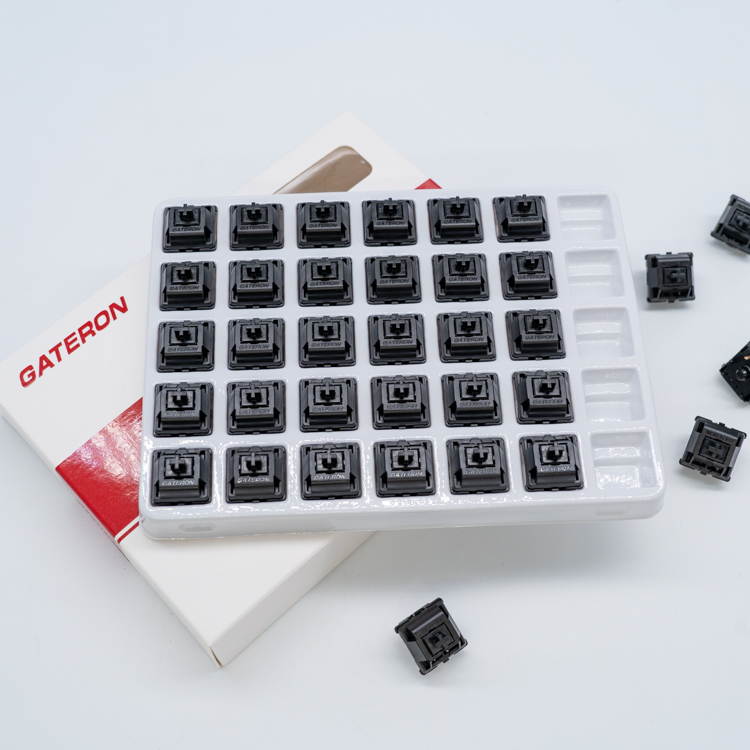 GATERON Oil King Keyboard Switches, 5 Pin 55gf Pre-lubed Plate