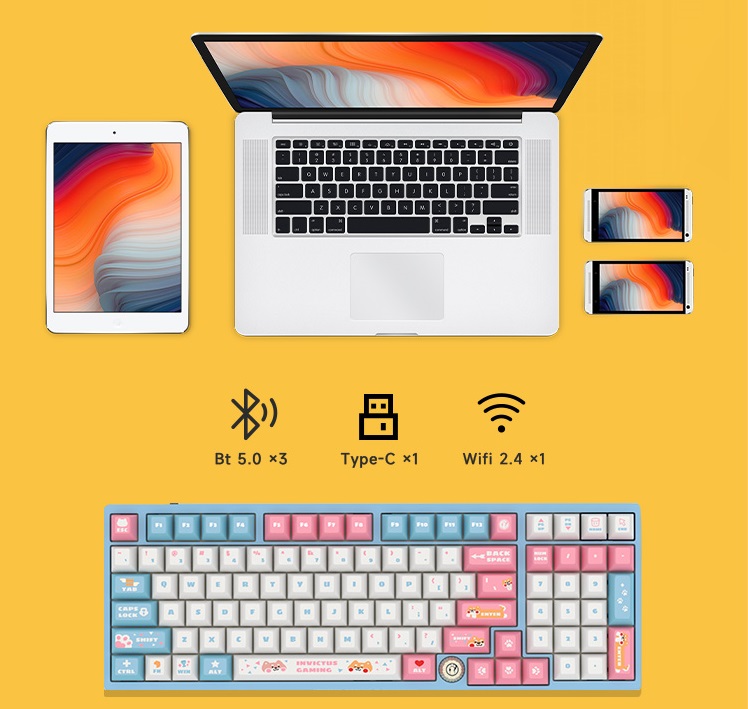IG INSTAGO 60% Mechanical Keyboard, RGB LED Backlit, Gateron Optical  Switch, Macros, Waterproof, Ergonomic USB Wired Gaming Keyboard for PC/Mac