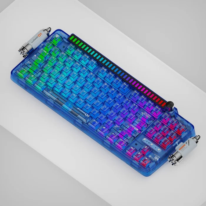 KeysMe Lunar 01 Mechanical Keyboard - Crystal Blue