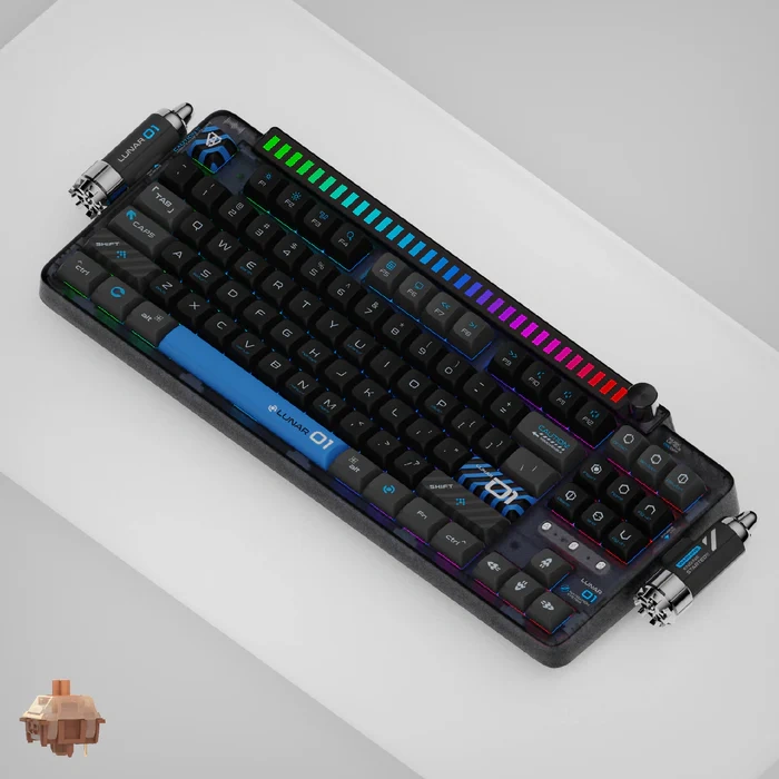 KeysMe Lunar 01 Mechanical Keyboard - Hole Black
