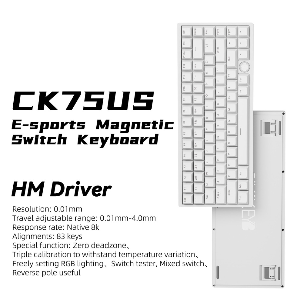 Sikakeyb Castle Ck75 US 83 Key 75% Magnetic Keyboard