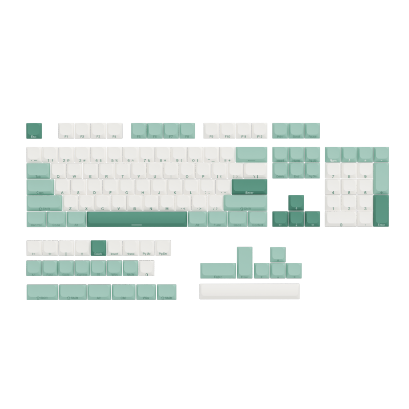 GATERON Low Profile Dye-Sub PBT Full Keycap Set Nature Series