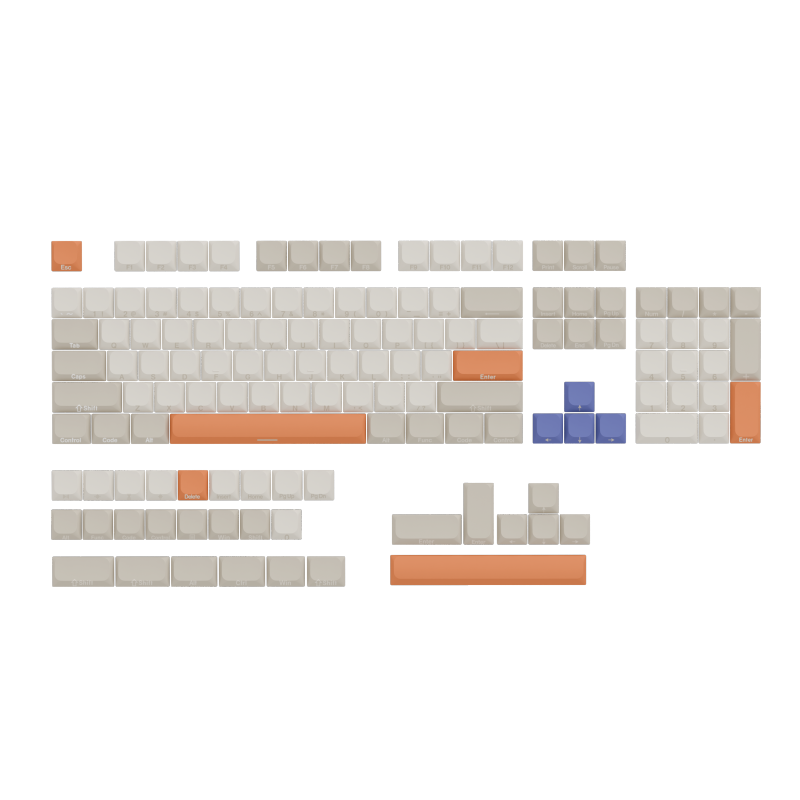 GATERON Low Profile Dye-Sub PBT Full Keycap Set Nature Series