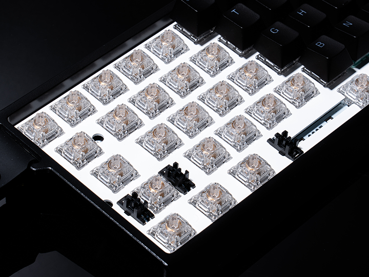Fully Transparent Keyboard Switches - LED Clarity & Smooth Feel