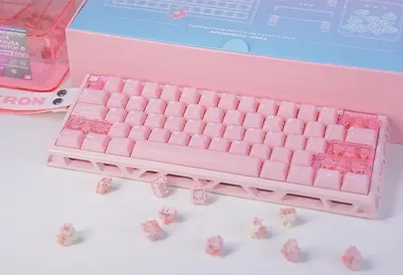 Limited Edition Magnetic Keyboard - Sakura RGB & CNC Case | GATERON