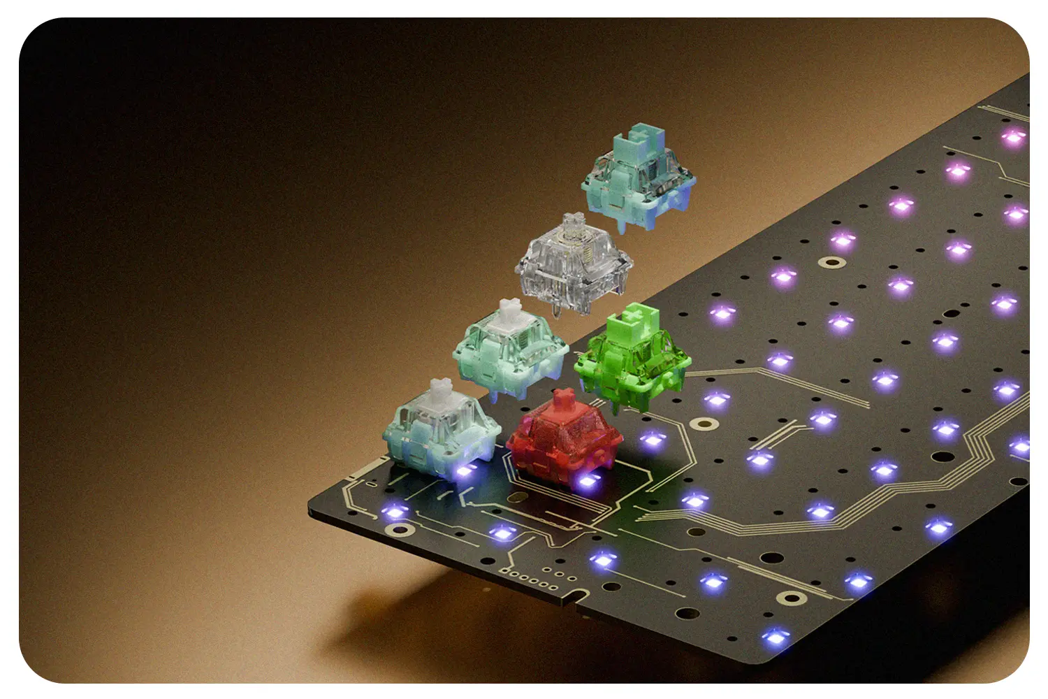 キーボードPCB GATERON GT60 PRO 組み立て済み GATERON GT60 PRO Magnetic Keyboard PCBA【スタビ＆フォーム